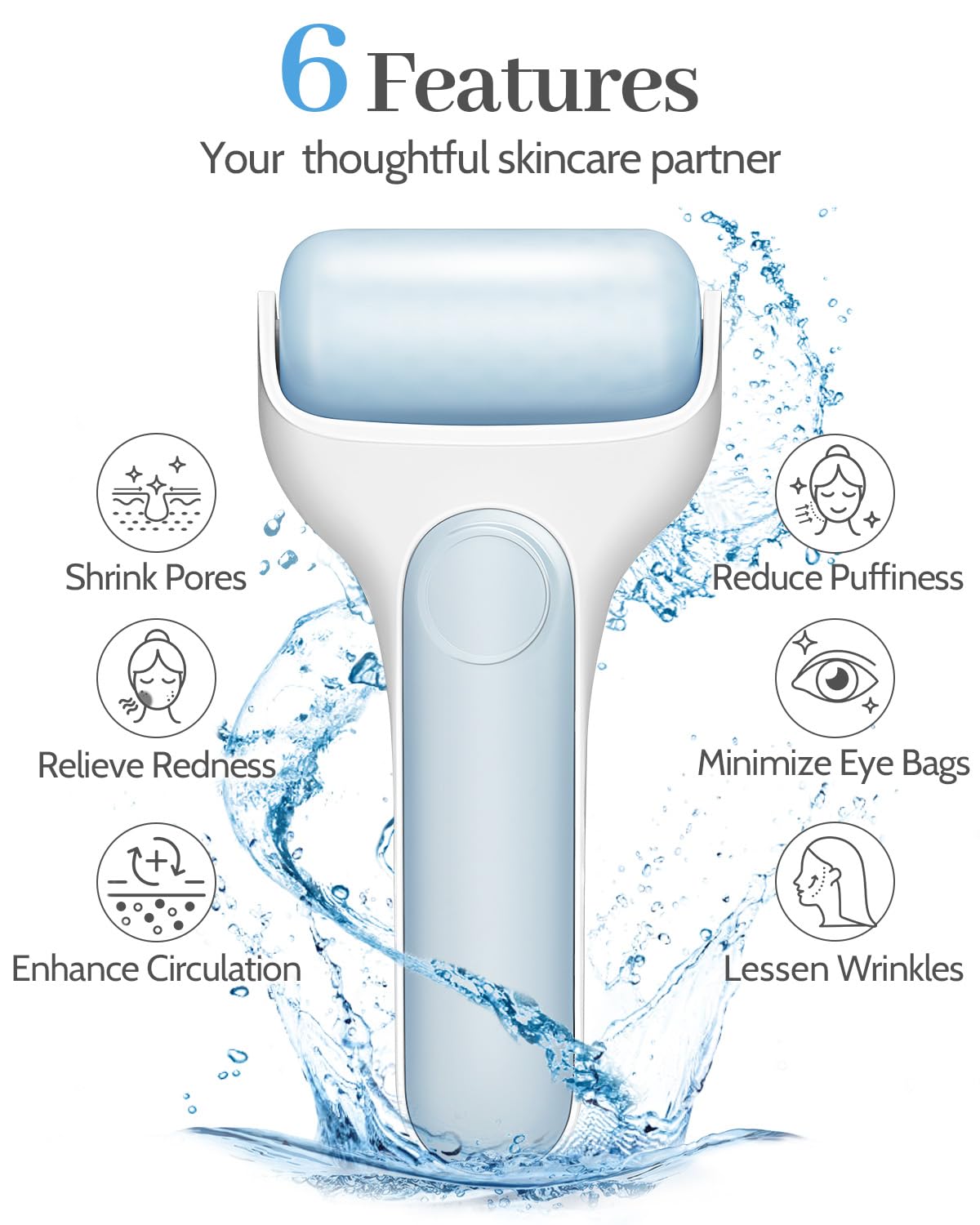 Gua Sha Facial Massage Tool with features to reduce puffiness, enhance circulation, and lessen wrinkles.