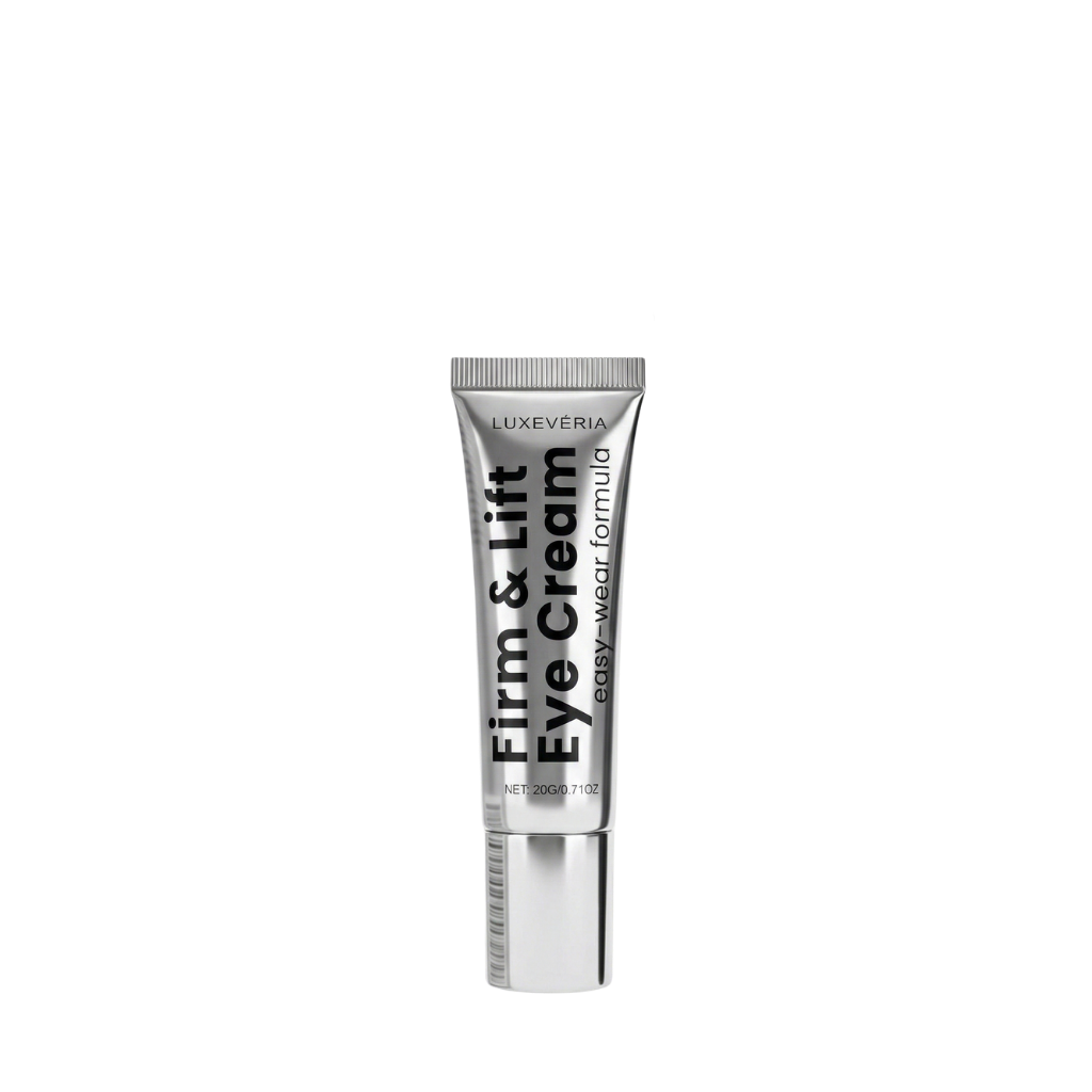 Luxevéria Luxe Eye Lifting Foundation With Brush in sleek packaging for a radiant under-eye look.