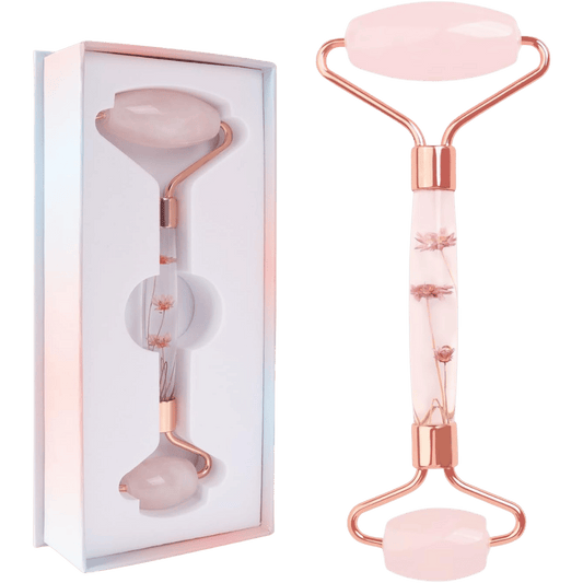 Deluxe Rose Quartz Facial Roller